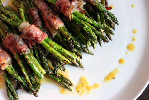 Pancetta Wrapped Asparagus With Grovestone Citrus Vinaigrette