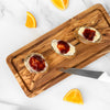 Rectangular Olive Wood Cutting Board with Juice Groove: ✔️ 30 × 13 cm (11.8" × 5.1")