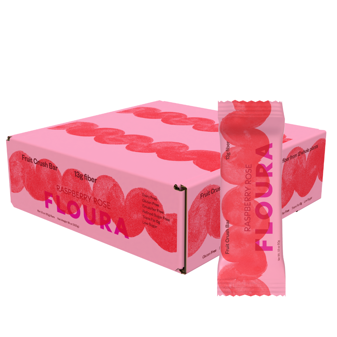 Raspberry Rose Floura FiberCrush Bar [10 Pack]