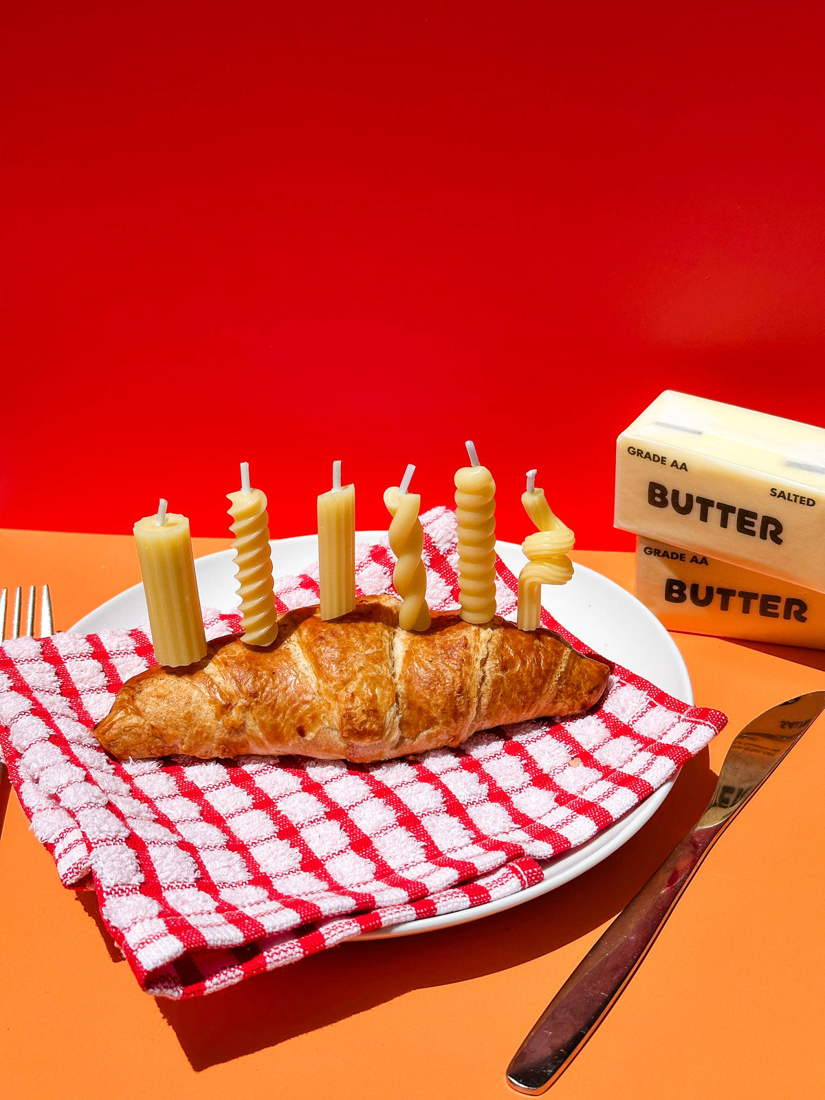 PASTA PARTY Noodle Candles - Set of 6