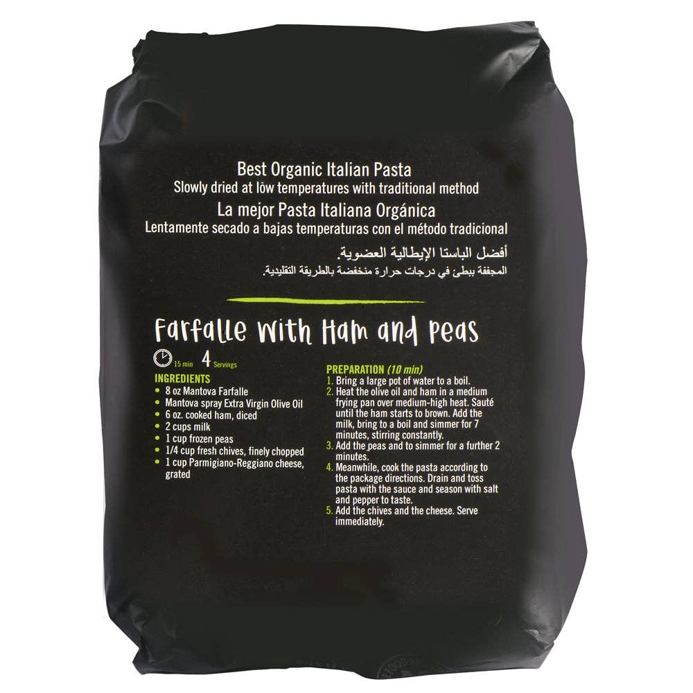 Mantova Organic Farfalle Pasta, 1 lb