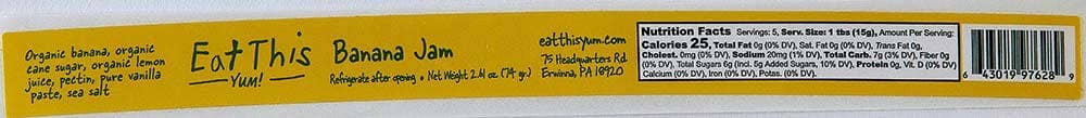 Banana Jam : 7 oz