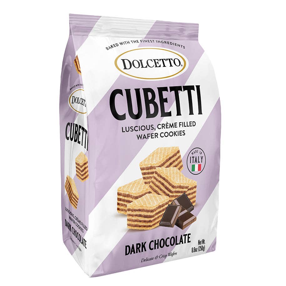 Dolcetto-Cubetti Wafer Cookie Bag Dark Chocolate 8.8oz
