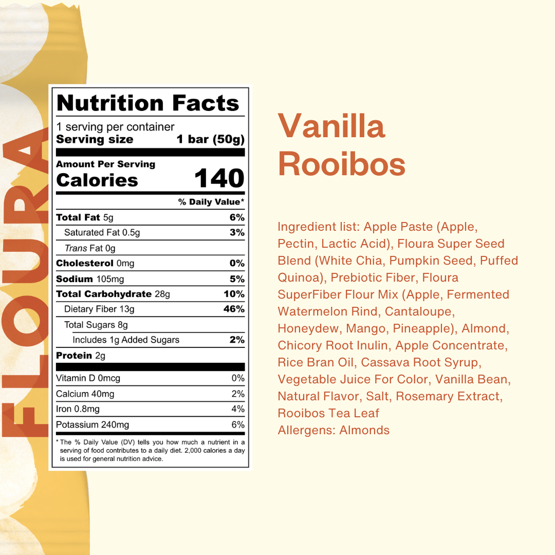 Vanilla Rooibos Floura FiberCrush Bar [10 Pack]