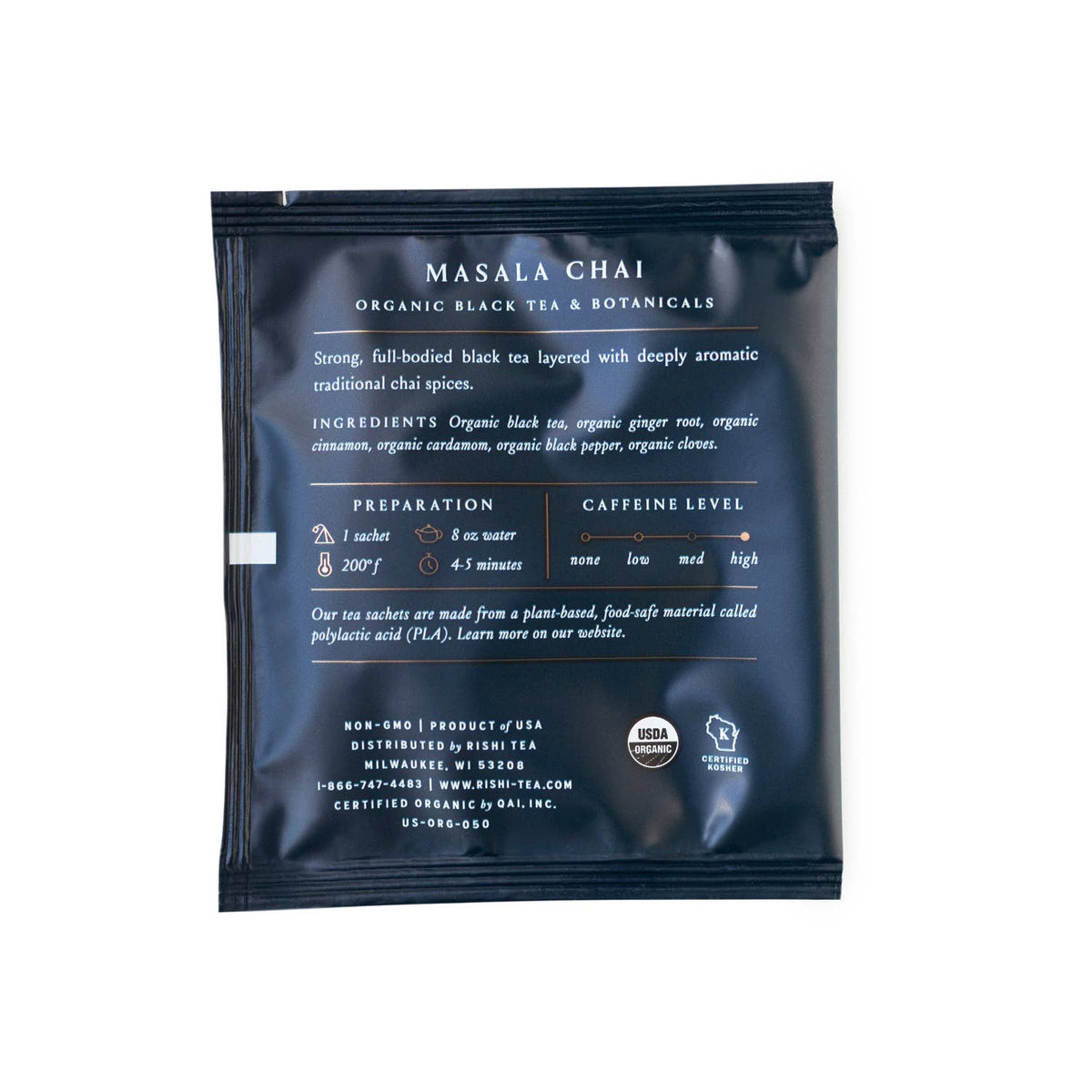 Masala Chai Organic Black Tea Sachets (Foodservice)