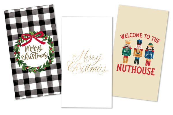 Funny Christmas Paper Guest Towels