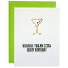 Extra Dirty Birthday Paper Clip Letterpress Card