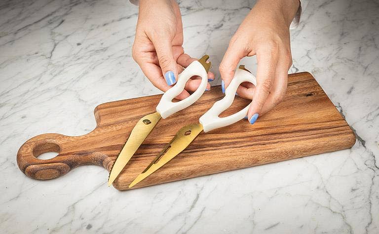 Multi Purpose Kitchen Shears-9"L: White