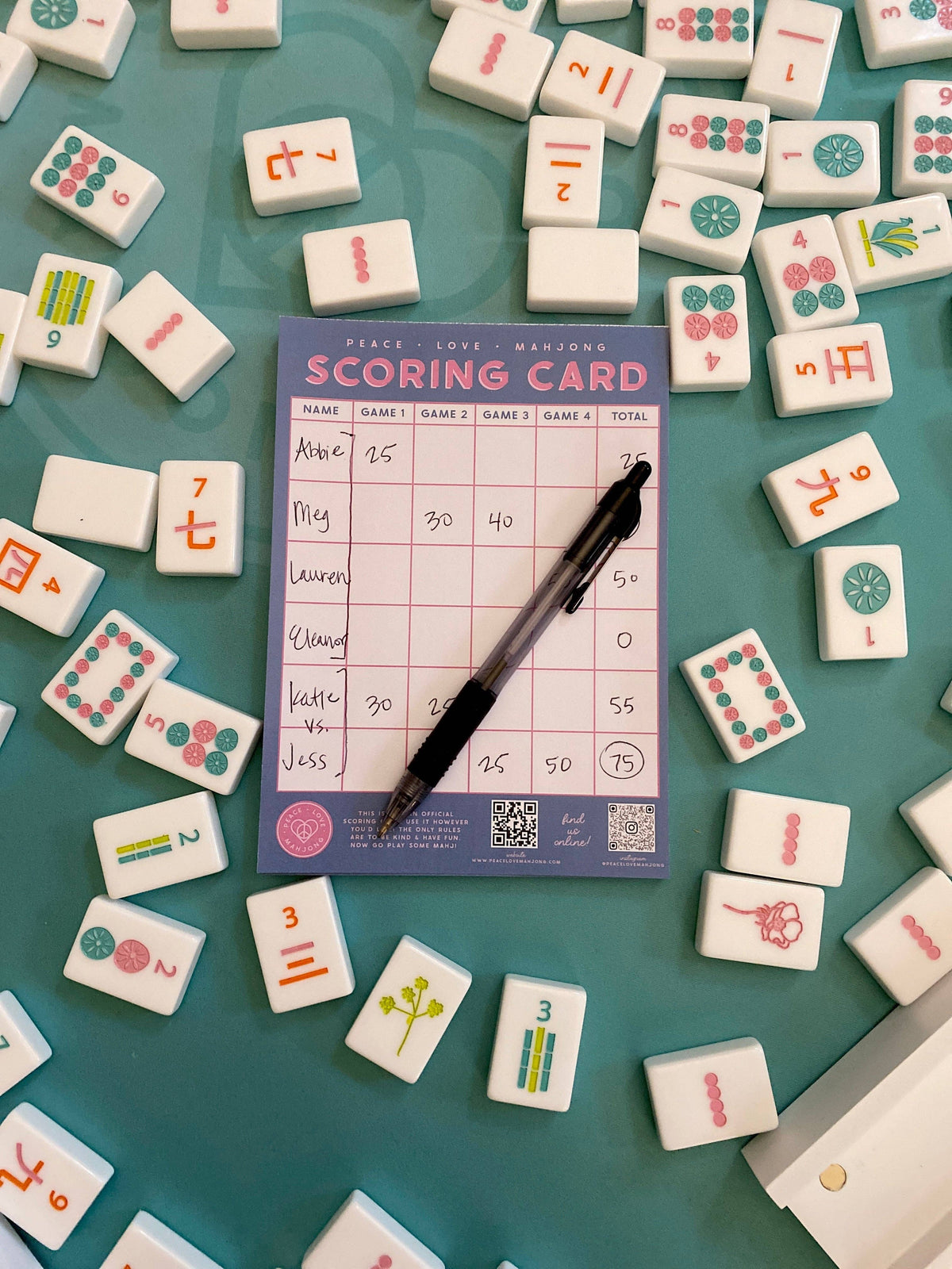 Mahjong Scoring Notepad: Chartreuse