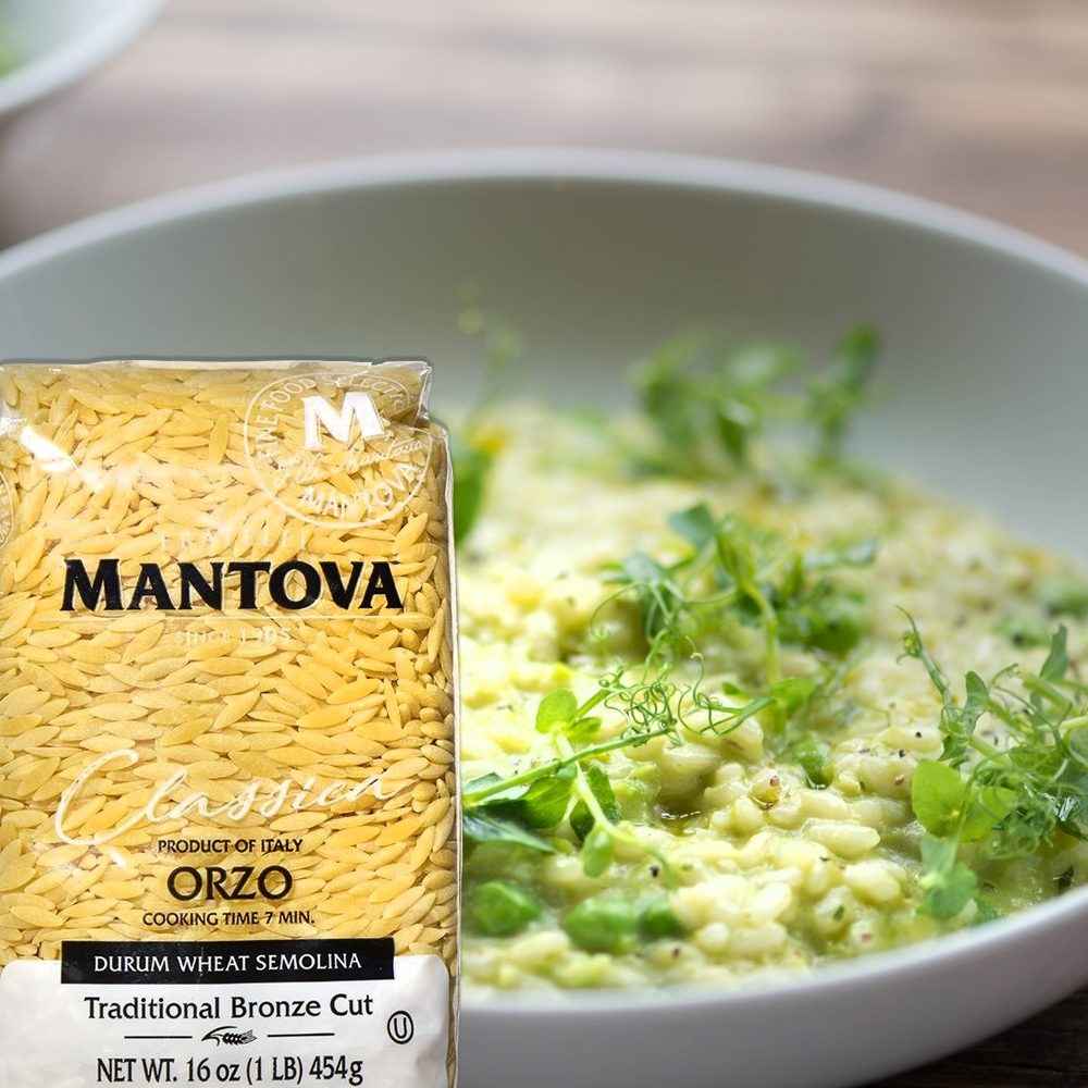 Mantova Bronze Cut Orzo Pasta, 1 lb.