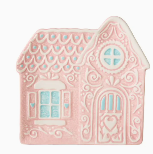 Pink Gingerbread Appetizer Plate  - 1 pc