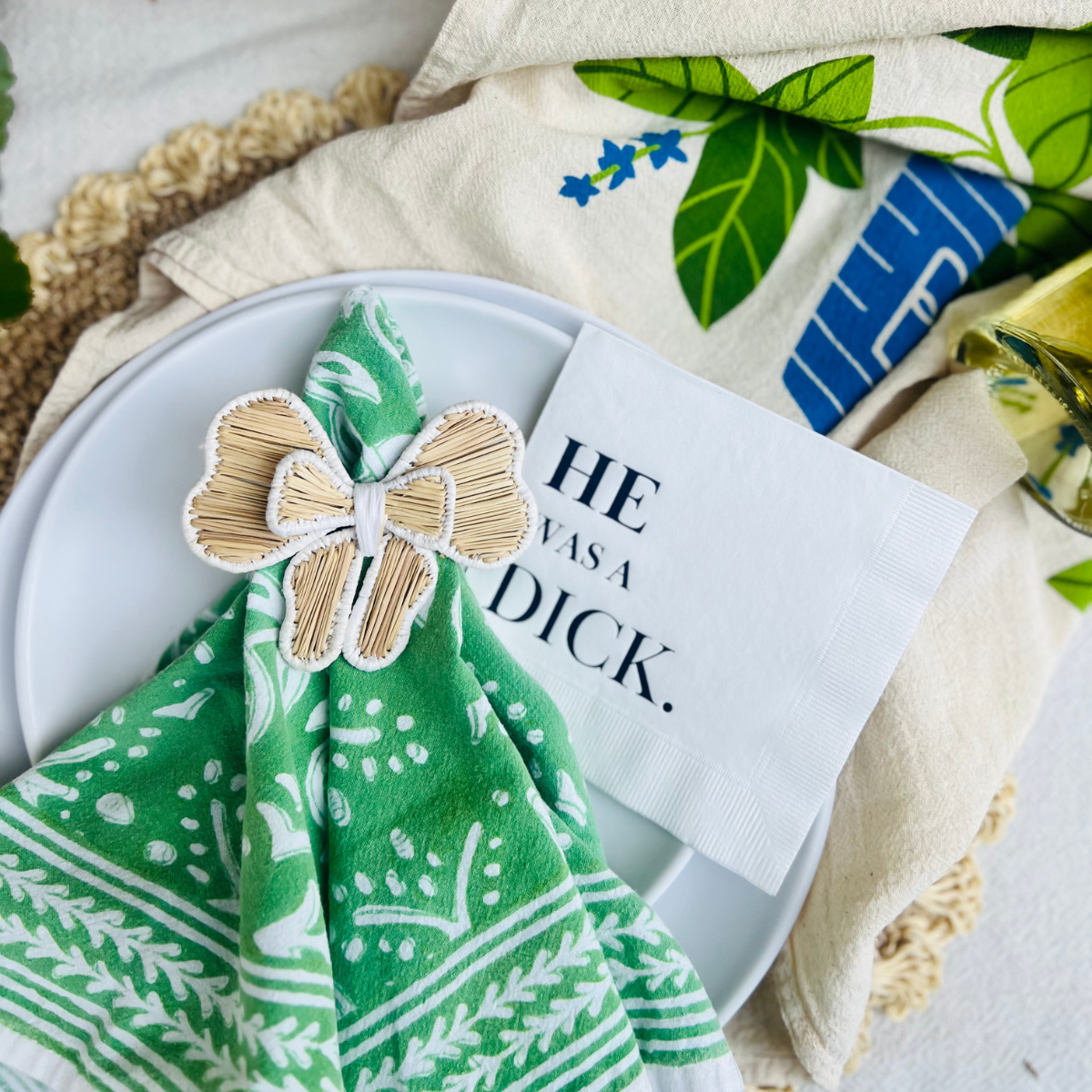 He Was A Dick Divorce Cocktail Paper Napkins