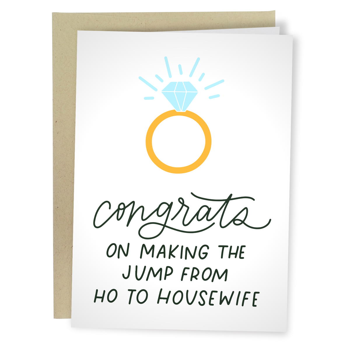 Ho To Housewife - Funny Engagement Card