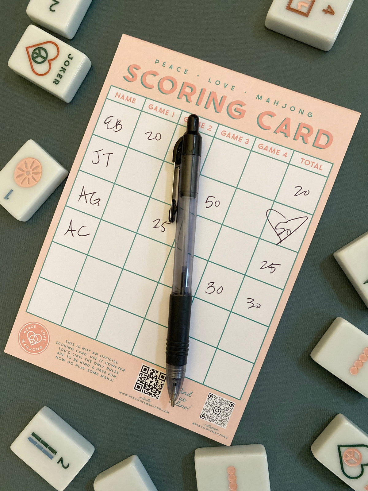 Mahjong Scoring Notepad: Chartreuse