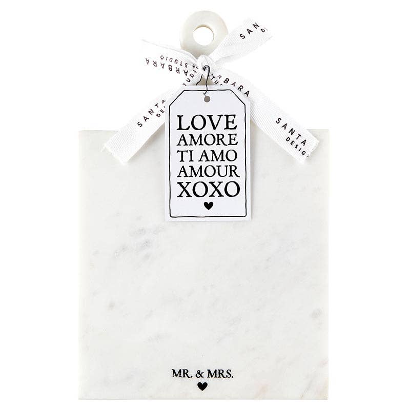 Marble Board with Handle - Mr. & Mrs.