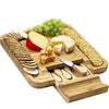 MITBAK Bamboo Charcuterie Board with Cheese Knives Set