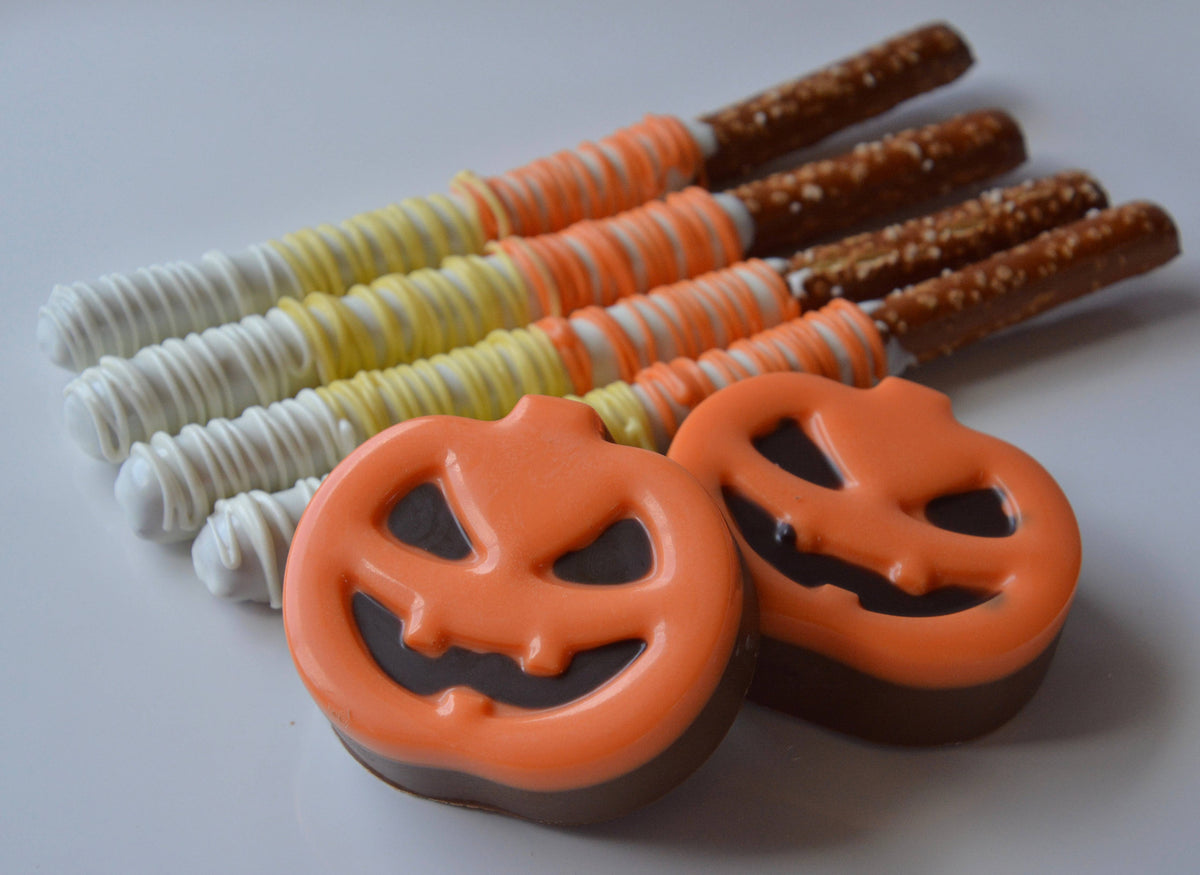 Halloween Themed Chocolate Covered Pretzels (2 pack)