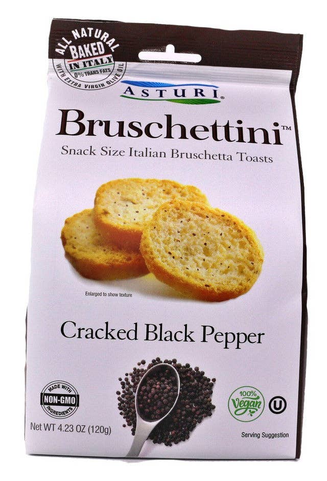 Asturi Cracker Black Pepper Bruschettini 4.23 oz
