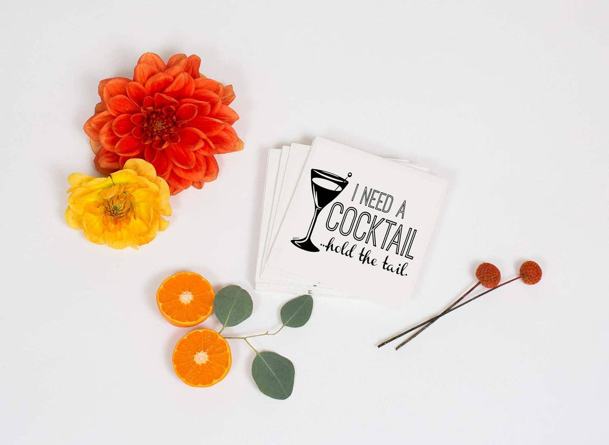 Twisted Wares Napkin I NEED A COCKTAIL HOLD THE TAIL 20 Pack