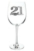 21st Birthday Jeweled Stemmed Wine Glass