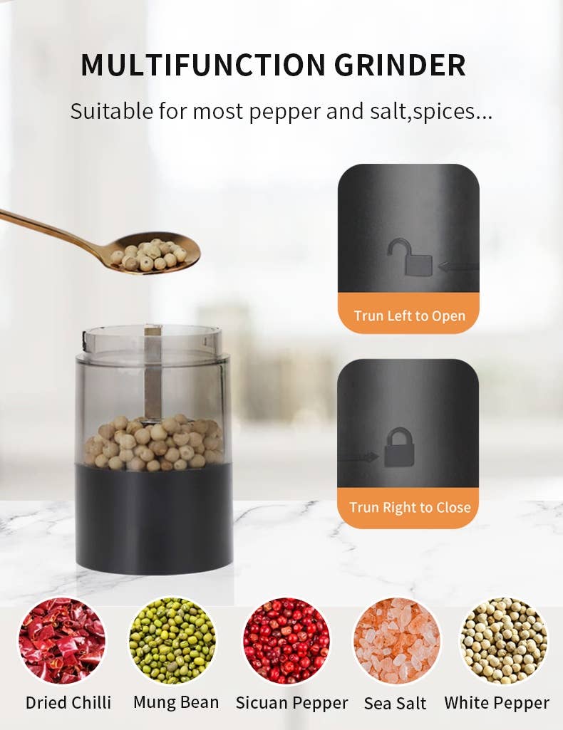 Electric Salt and Pepper Grinder Set Automatic: 1 Set(Duo)