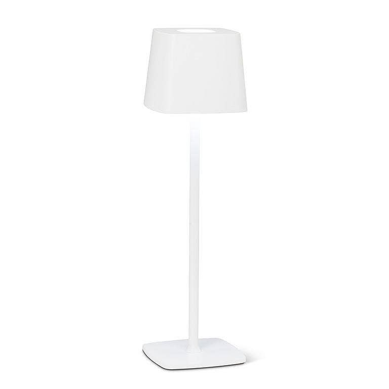 White Square Shade LED Table Light - Clearance