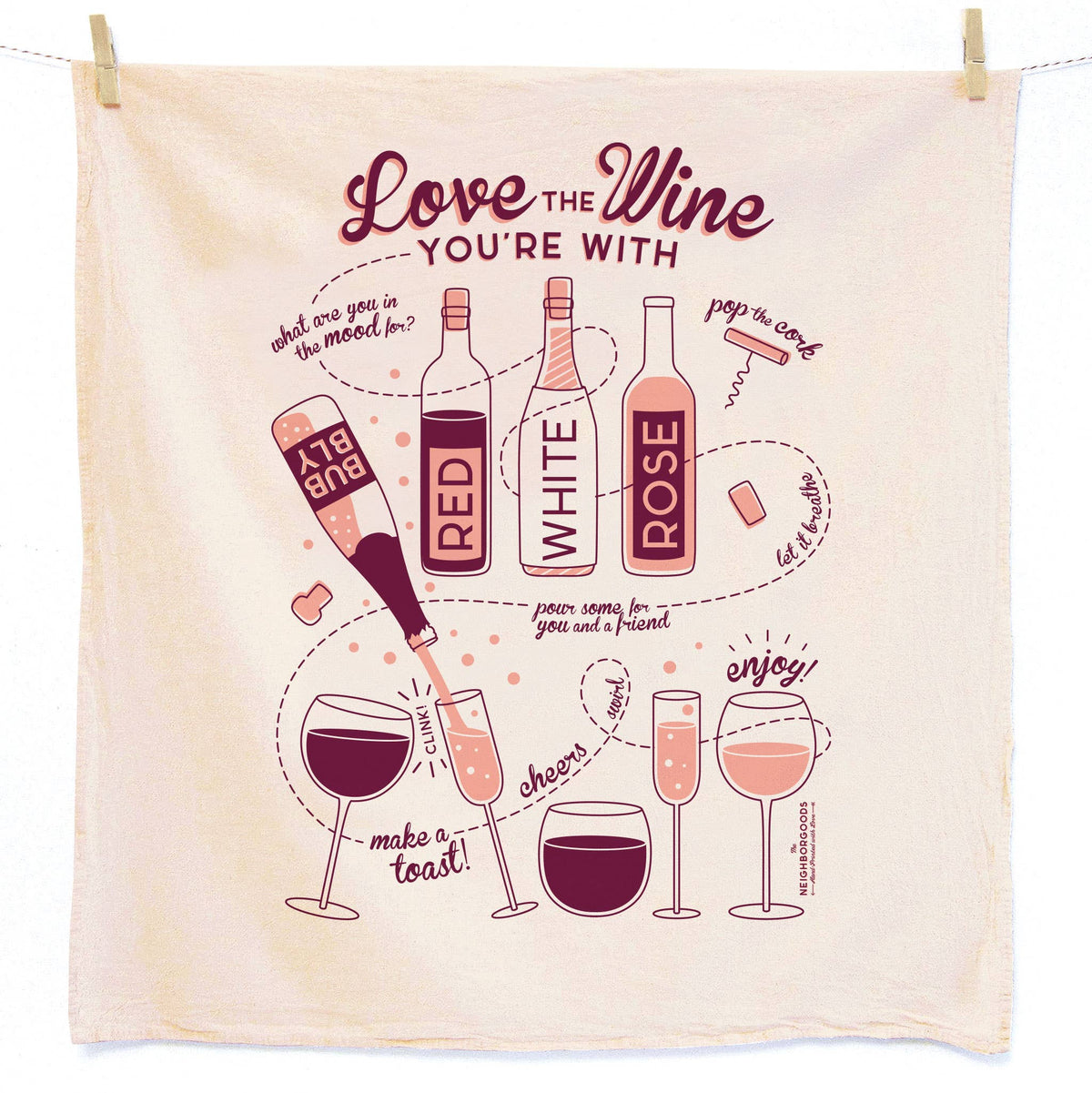 PERFECT PAIRING (Wine, Cheese) - Tea Towel Set of 2