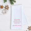 Drunk Off Wine And Fat Off Bread - Tea Towel - Christmas: RED