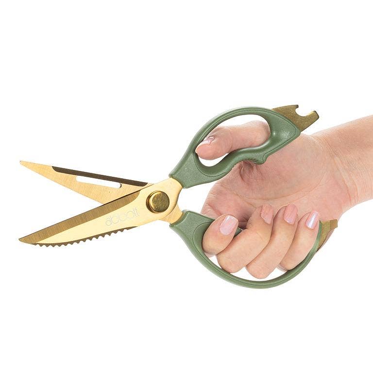 Multi Purpose Kitchen Shears-9"L: White