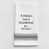 BB-A-112 White Kitchen Towel "A mother's love...": WHITE - BLACK LINED TRIM