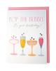 'Pop the Bubbly' Birthday Card — Champagne & Rhinestone