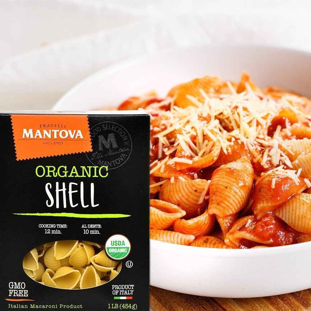 Mantova Organic Shells Pasta, 1 lb.: 1 pack - Grovestone