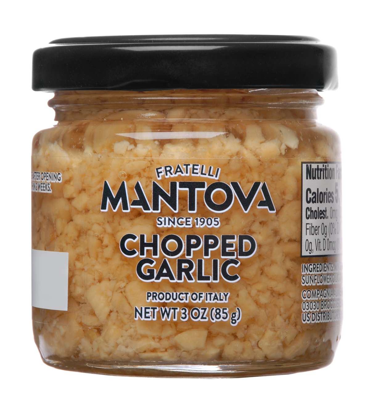 Mantova Chopped Garlic, 3 oz