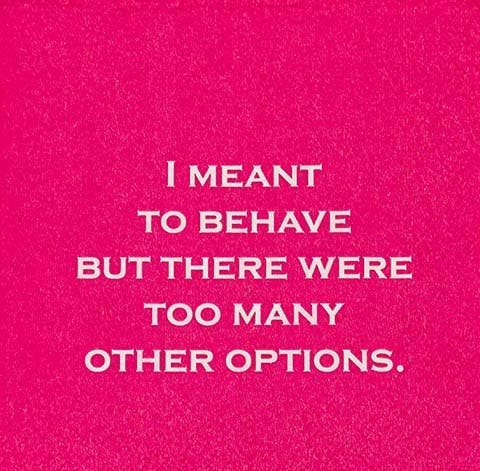 NAPKIN - "I Meant To Behave But......