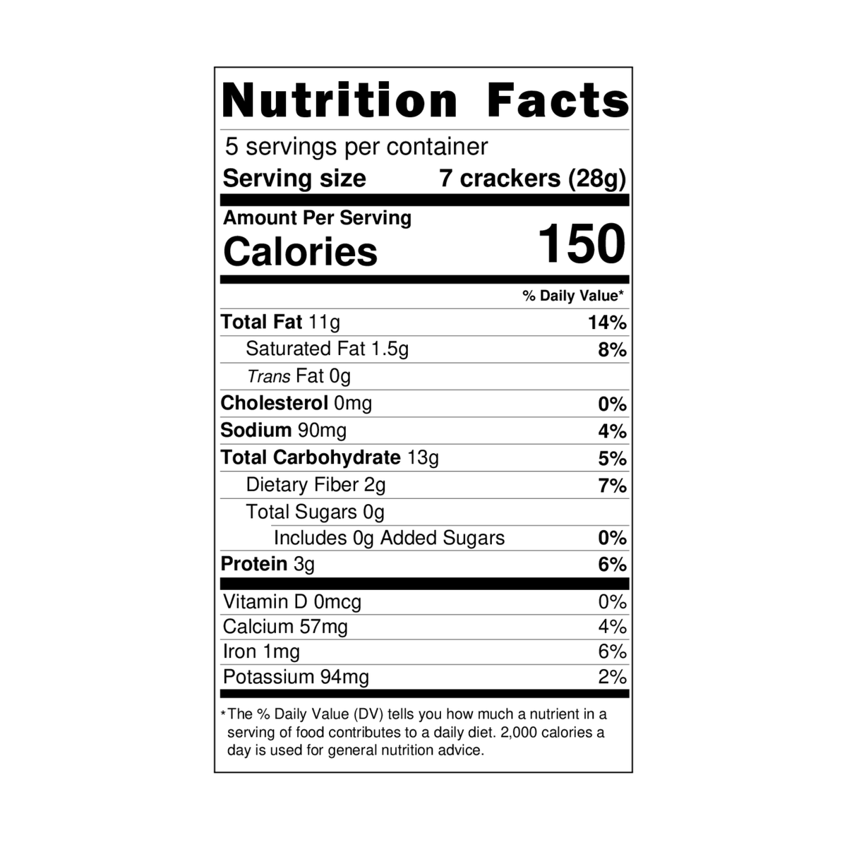 Sea Salt Crackers - 5oz - 12 Per Case