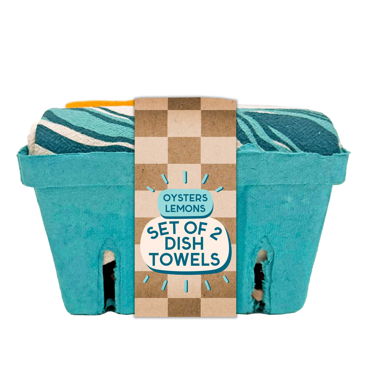 FRESH OYSTERS (Oyster, Lemon) - Tea Towel Set of 2