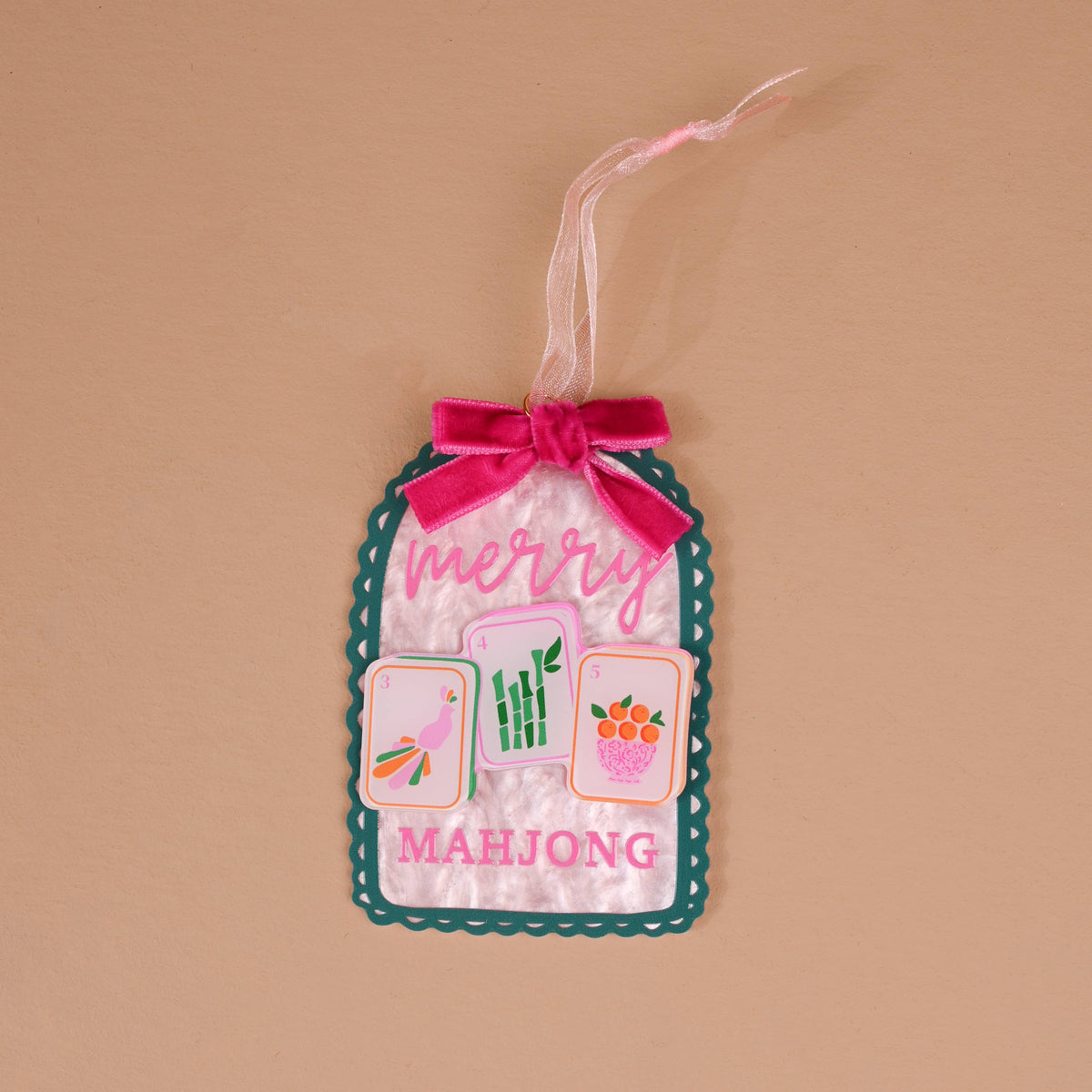 Acrylic Ornament-Merry Mahjong