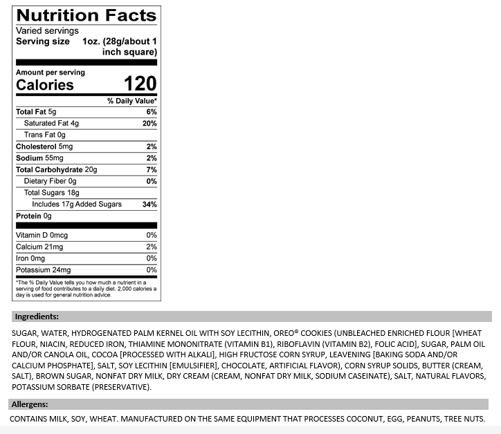 Cookies & Cream Fudge Bar