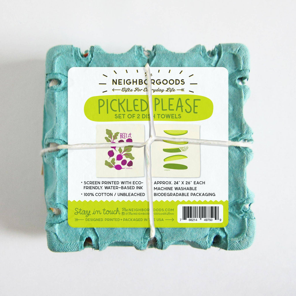 PICKLED PLEASE (Pickle, Beet) - Tea Towel Set of 2