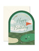 Time to Par-Tee Golf Birthday Arch Greeting Card