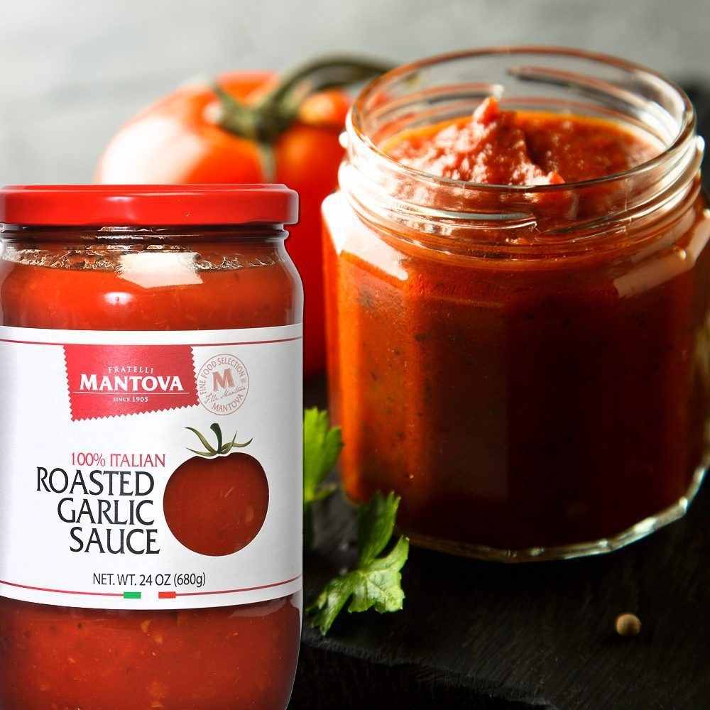 Mantova Roasted Garlic Tomato Sauce, 24 oz.