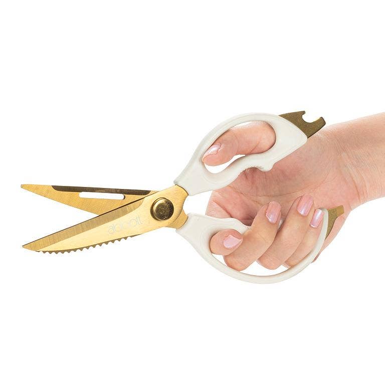 Multi Purpose Kitchen Shears-9"L: White