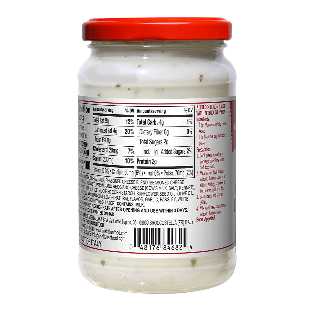 Mantova Alfredo Lemon Sauce, 12.5 oz.