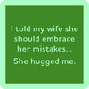 COASTER She Hugged Me | Funny Party Gift | Home Bar Decor