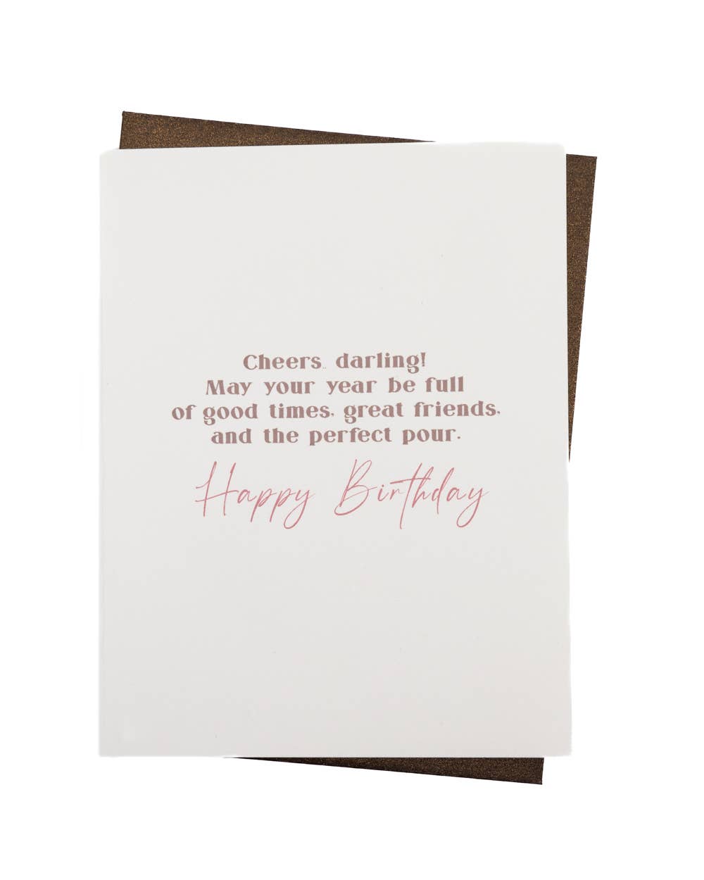 Tini Bit Older Espresso Birthday Card — Rhinestone & Glitter