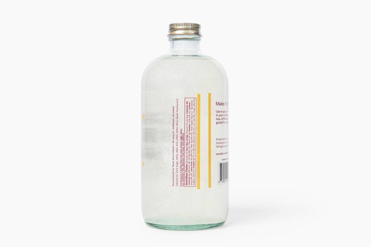Glitter Simple Syrup, 16 fl oz with Edible Glitter