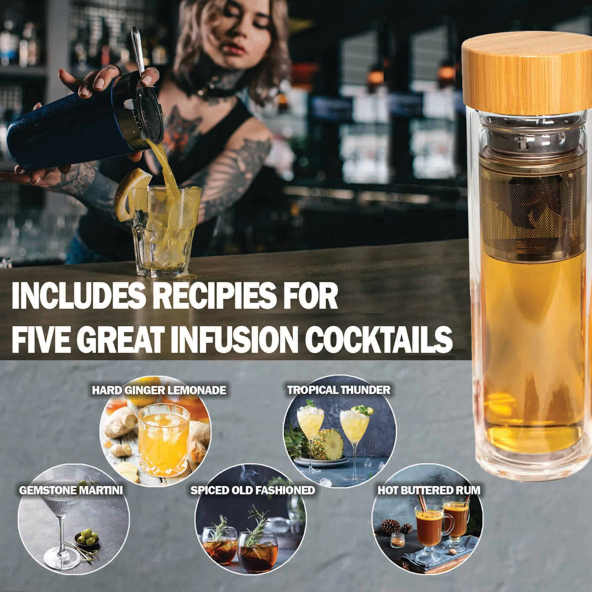 Liquor Infusion Kit with 5 packets of infusions