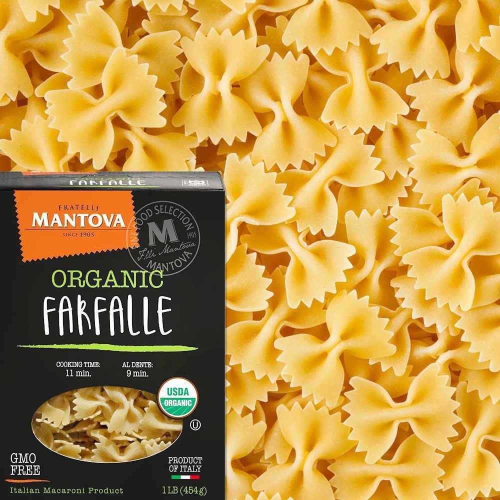 Mantova Organic Farfalle Pasta, 1 lb