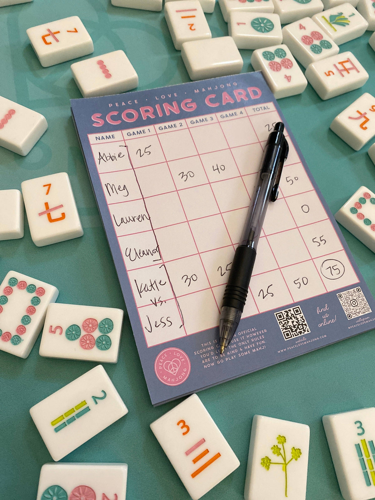 Mahjong Scoring Notepad: Chartreuse