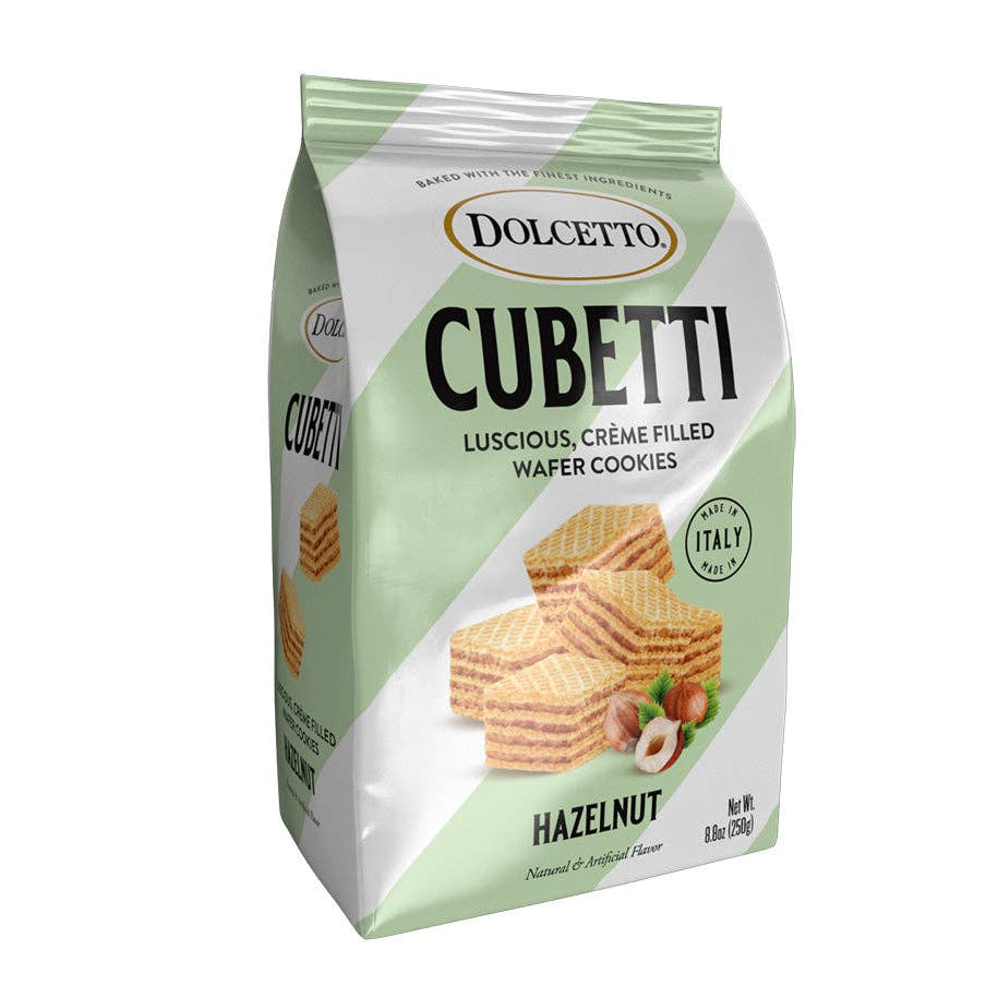 Dolcetto-Cubetti Wafer Cookie Bag Hazelnut 8.8oz